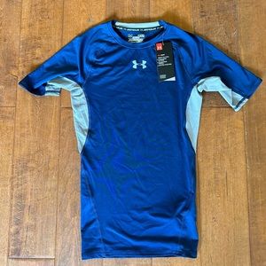 Under Armour Heat Gear Tight Fit Top Men’s Small Blue